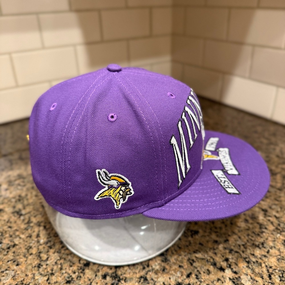 Minnesota Vikings New Era 59FIFTY Fitted Hat Cap 7 3/8 Purple NFL New - Picture 5 of 10